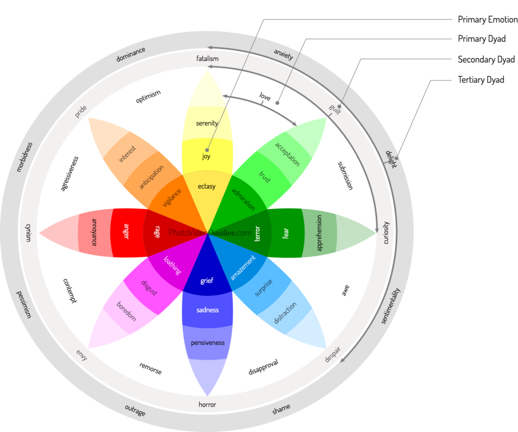 plutchik wheel of emotions