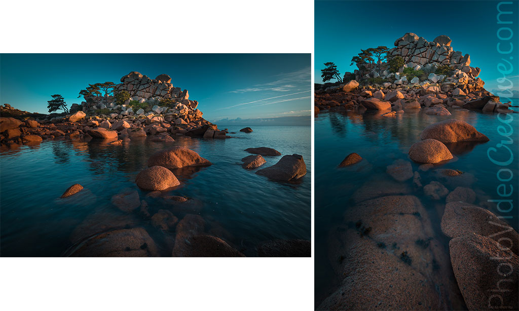 Composition in portrait or landscape orientation